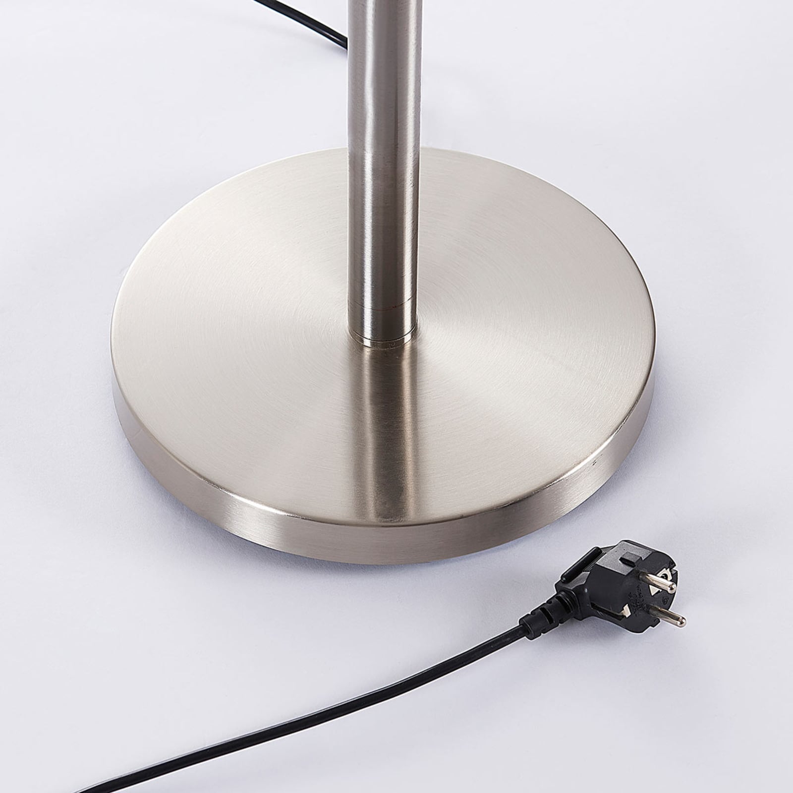 Lindby Stehlampe Ignacia LED Stehleuchte Lampe nickel 180 cm E27 Glas modern - 4251096543391