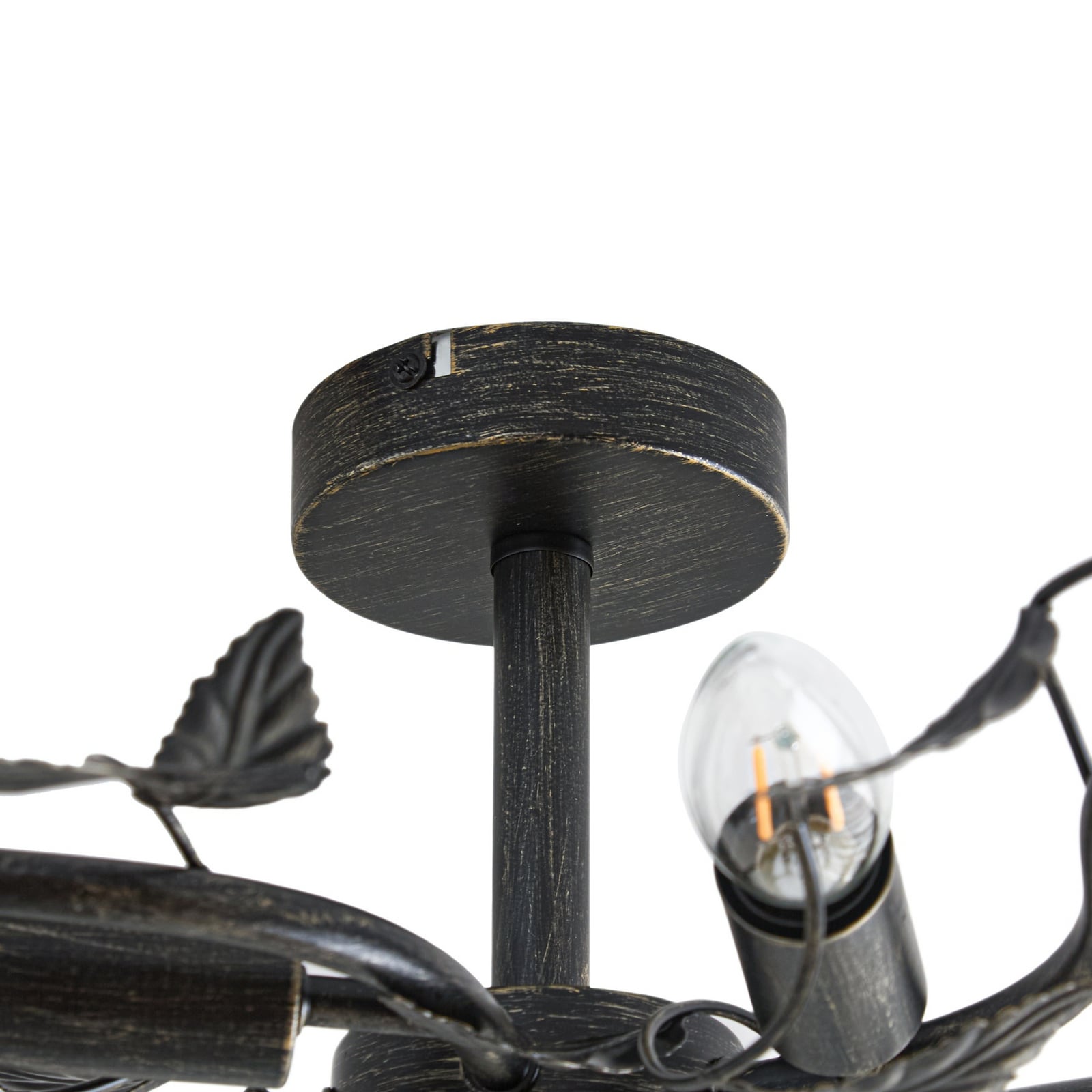 Lindby Deckenlampe Yos LED Lampe 5-flammig dimmbar schwarz-gold Ø58cm 21cm - 4251096547160