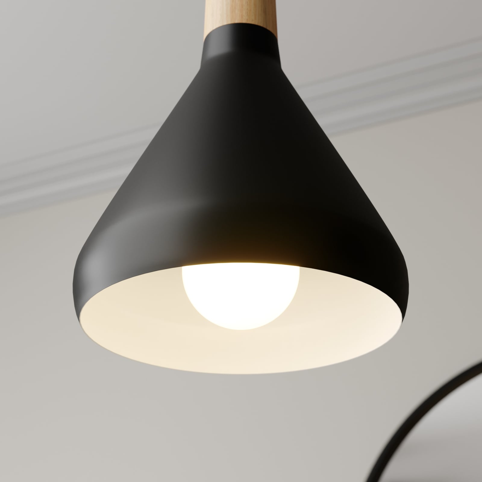 Lindby Pendelleuchte Hängeleuchte Arina LED 5-flammig dimmbar schwarz 100cm - 4251096547030
