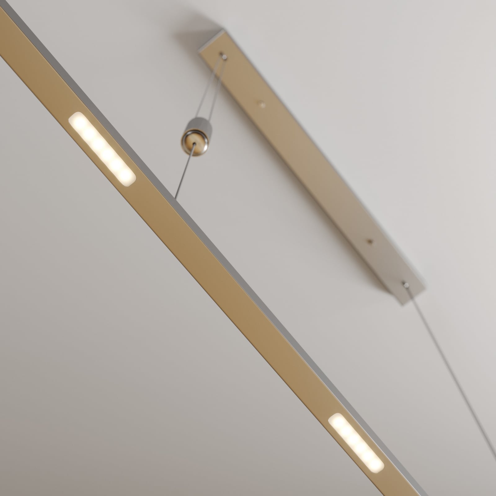 Lucande Hängelampe Hängeleuchte Arnik LED Pendelleuchte dimmbar nickel 120cm - 4251096549164