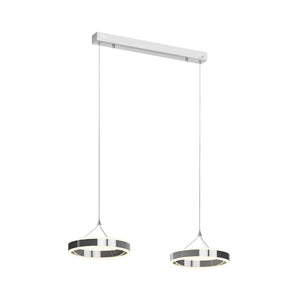 B-Ware Lucande Pendelleuchte Hängeleuchte Lyani LED dimmbar chrom 85cm 2-flg 3000K