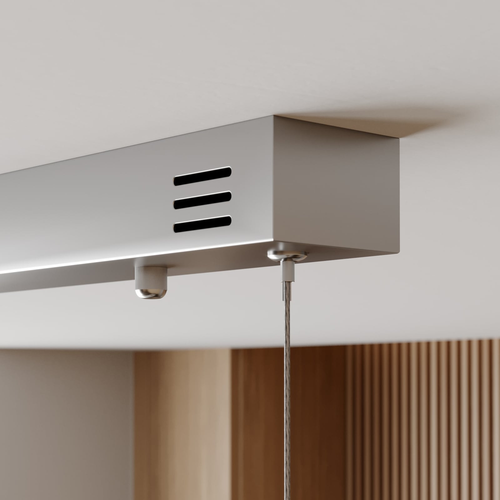 Lucande Pendelleuchte Hängeleuchte Lyani LED dimmbar chrom 85cm 2-flg 3000K - 4251096550283