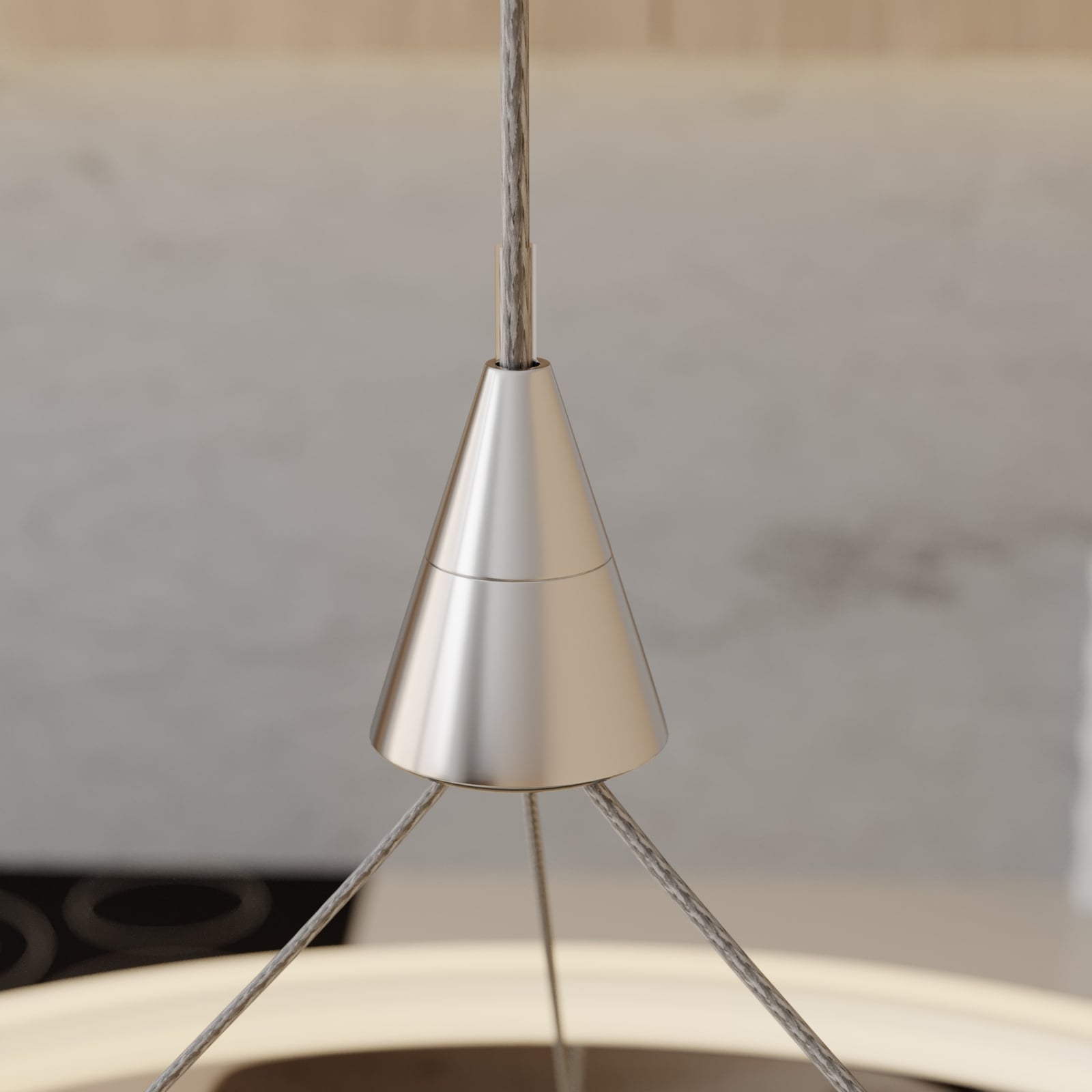 Lucande Pendelleuchte Hängeleuchte Lyani LED dimmbar chrom 85cm 2-flg 3000K - 4251096550283