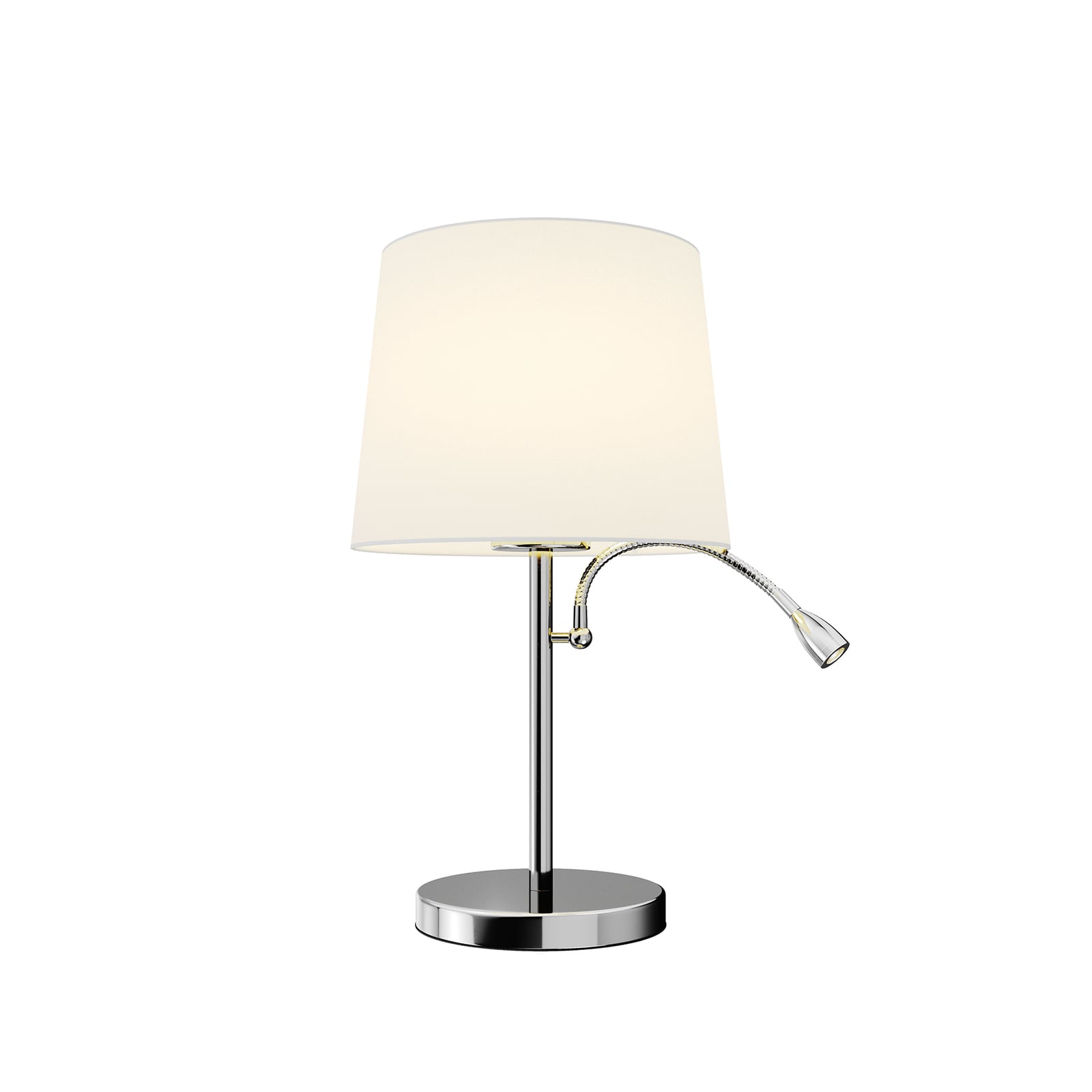 Lindby Tischleuchte Benjiro LED Leselampe Lampe mit Flexarm weiß 52cm hoch - 4251096546750