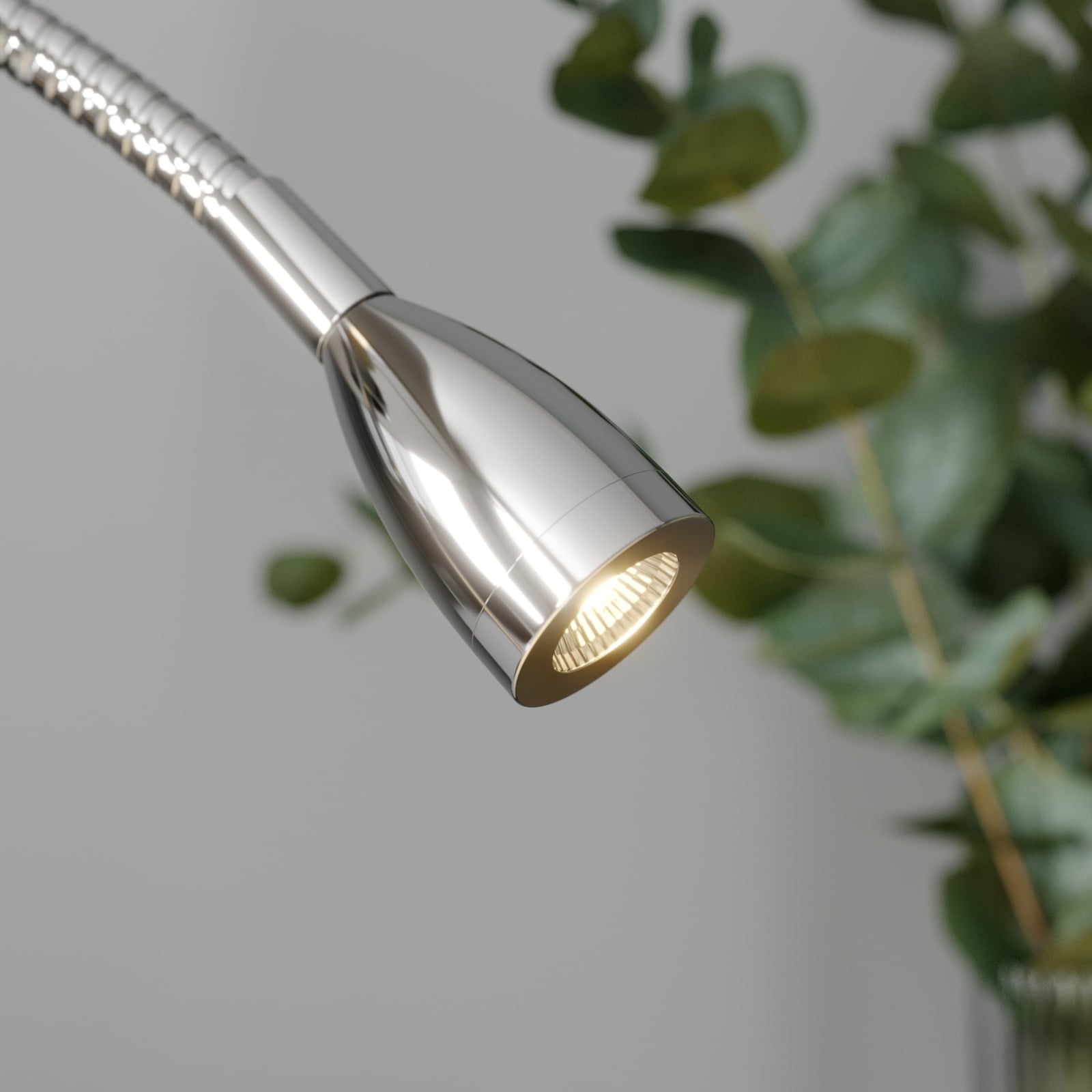 Lindby Tischleuchte Benjiro LED Leselampe Lampe mit Flexarm weiß 52cm hoch - 4251096546750
