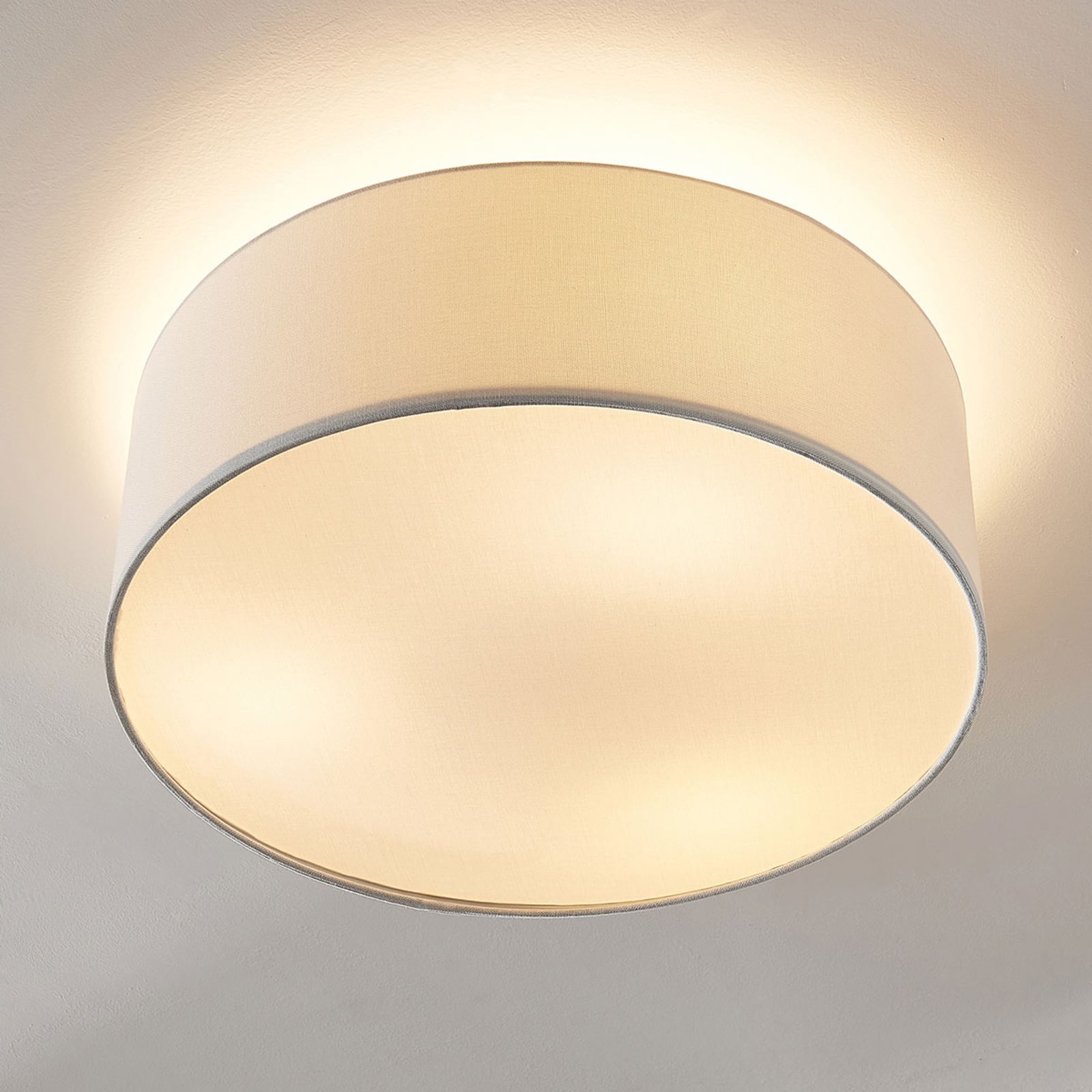 Lindby Stoff-Deckenlampe Mariat Wohnzimmerleuchte Deckenlampe Deckenlicht E27 - 4251096549232