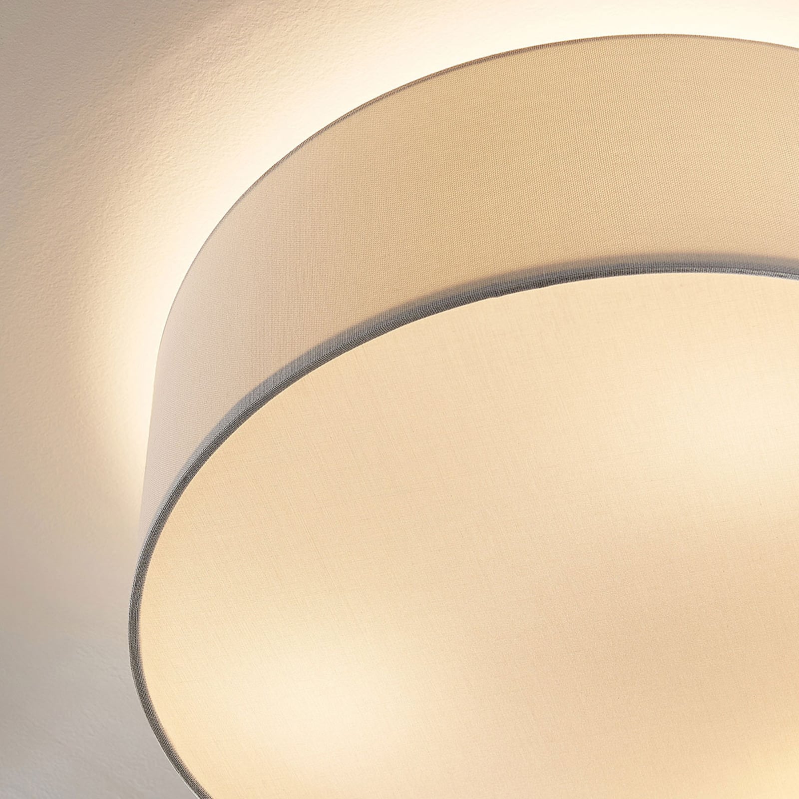 Lindby Stoff-Deckenlampe Mariat Wohnzimmerleuchte Deckenlampe Deckenlicht E27 - 4251096549232