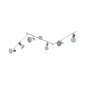 B-Ware Lindby Deckenstrahler Fridolin LED 6-flammig dimmbar weiß Metall 160cm 10cm