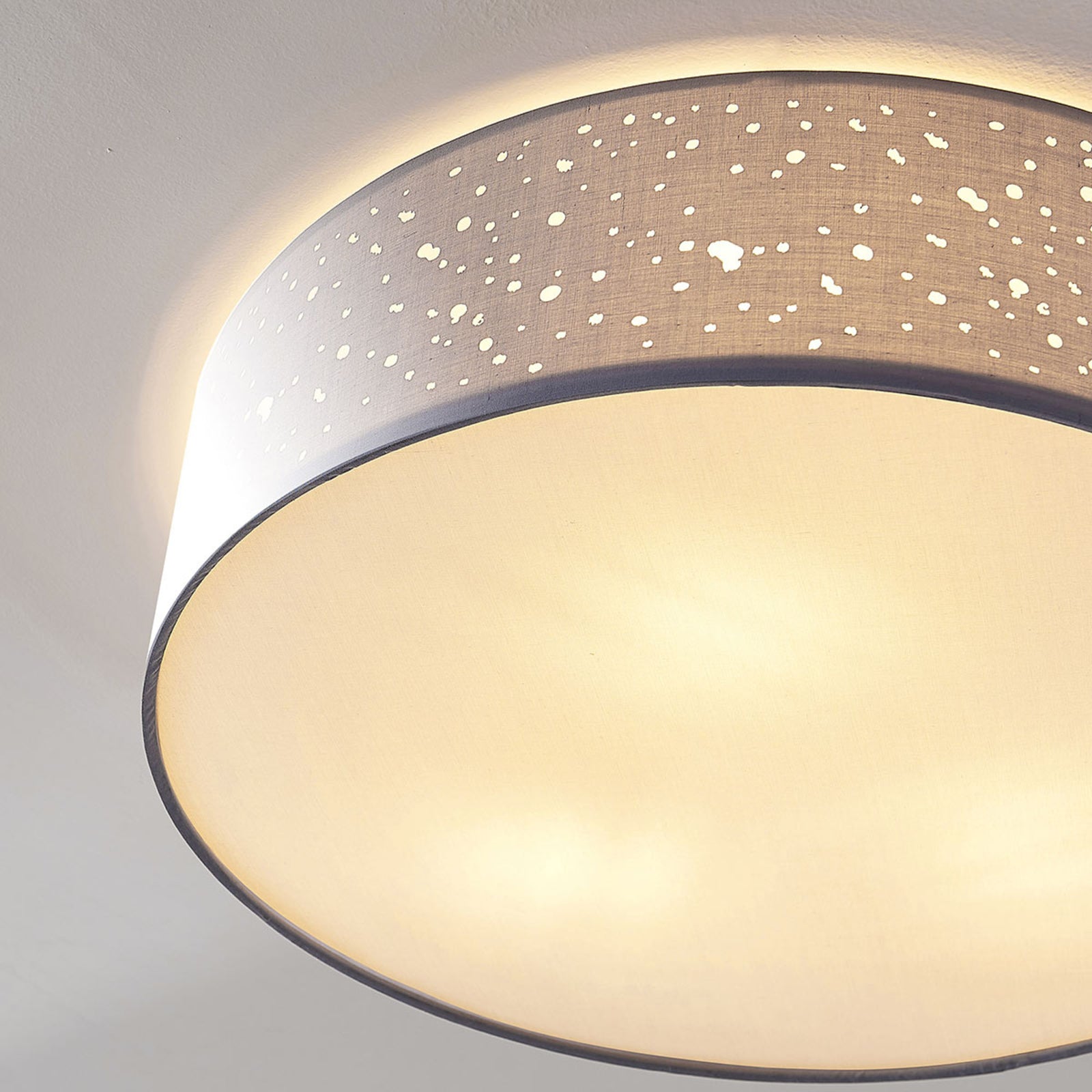 Lindby Deckenlampe Deckenleuchte Umma LED Lampe grau Ø50cm E27 dimmbar Leuchte - 4251096554045