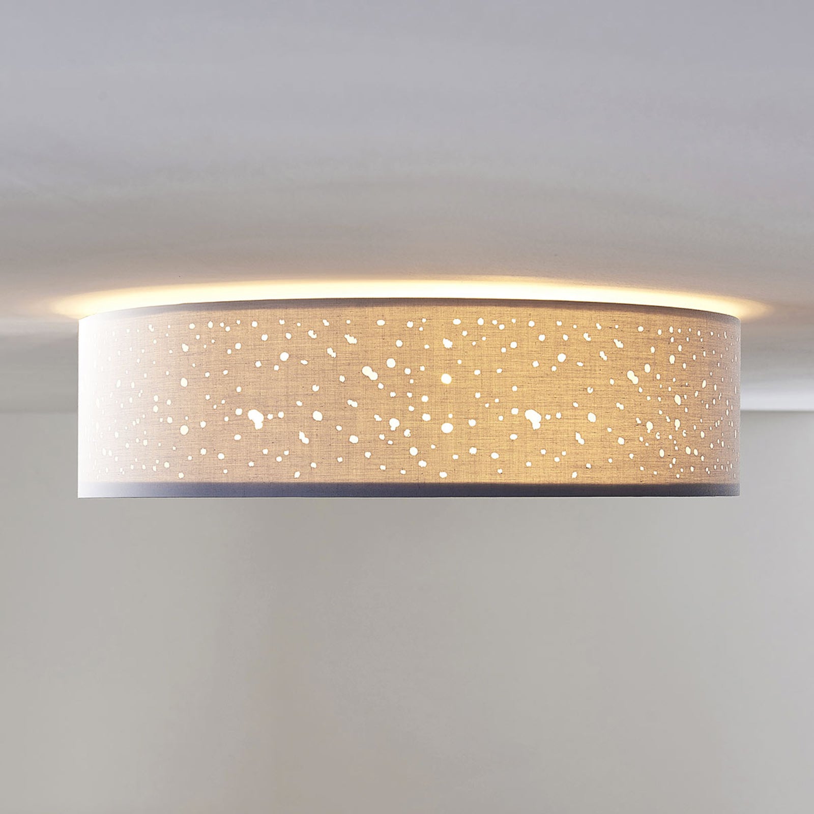 Lindby Deckenlampe Deckenleuchte Umma LED Lampe grau Ø50cm E27 dimmbar Leuchte - 4251096554045