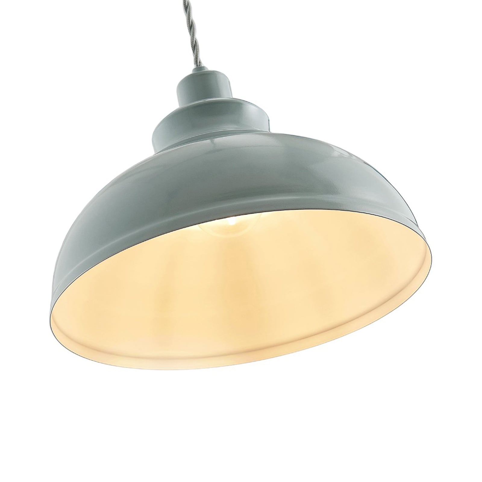Lindby Pendelleuchte Hängeleuchte Albertine LED Lampe dimmbar hellblau Ø29cm - 4251096557442