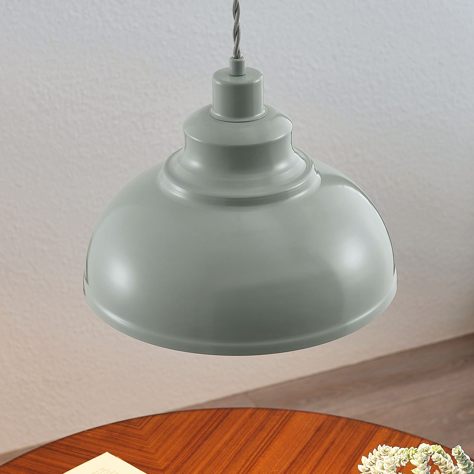 Lindby Pendelleuchte Hängeleuchte Albertine LED Lampe dimmbar hellblau Ø29cm - 4251096557442