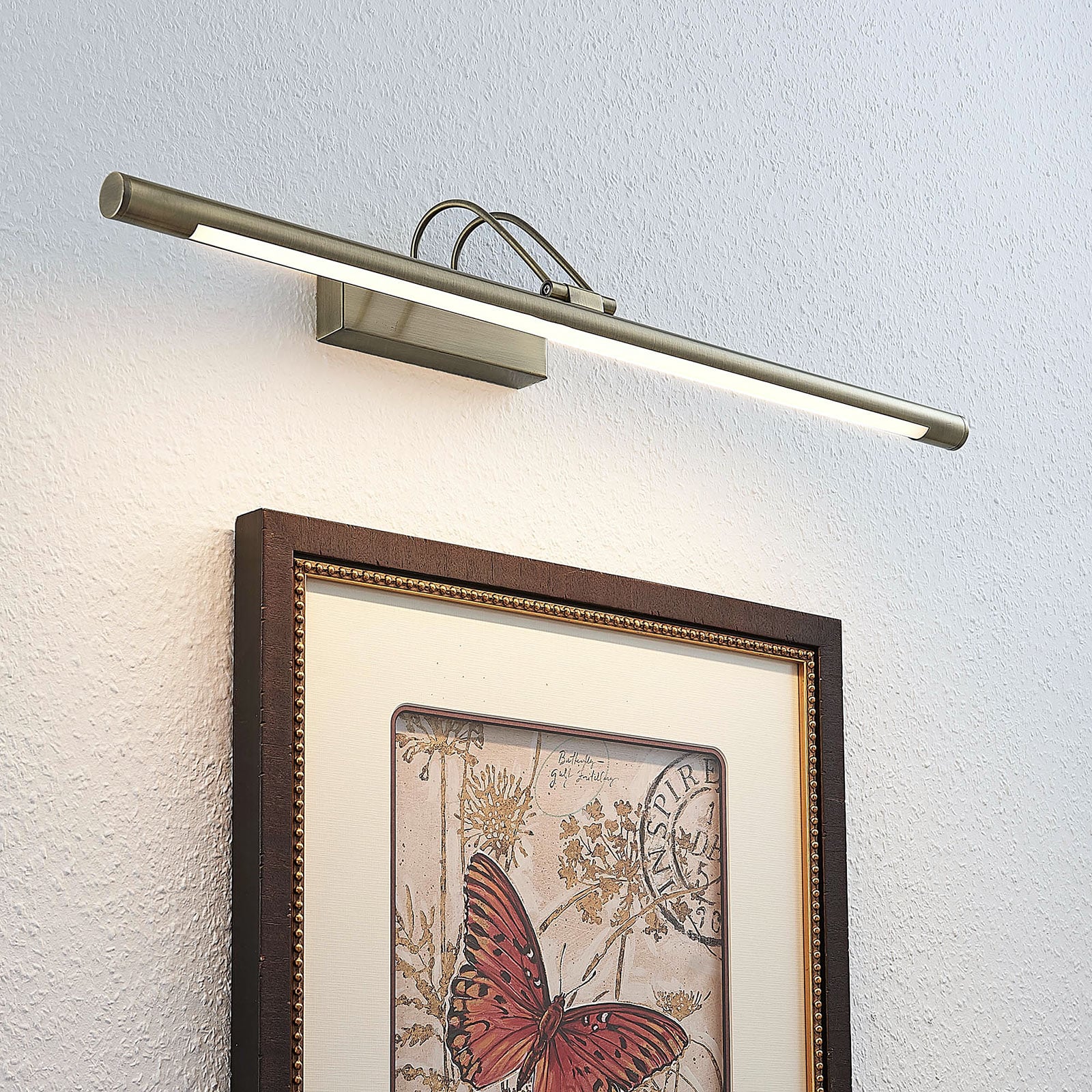 Lindby LED-Bilderleuchte Mailine Wandleuchte altmessing 69cm mit Schalter IP20 - 4251096559811