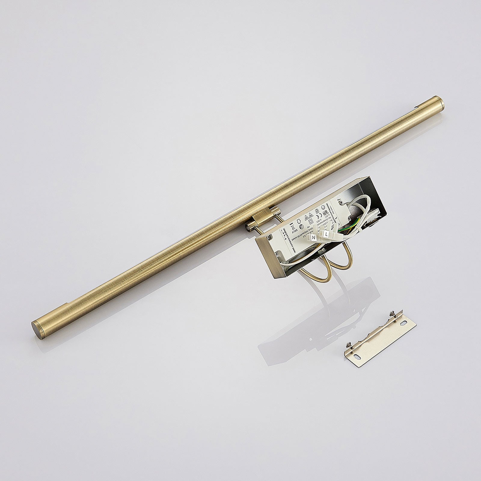 Lindby LED-Bilderleuchte Mailine Wandleuchte altmessing 69cm mit Schalter IP20 - 4251096559811