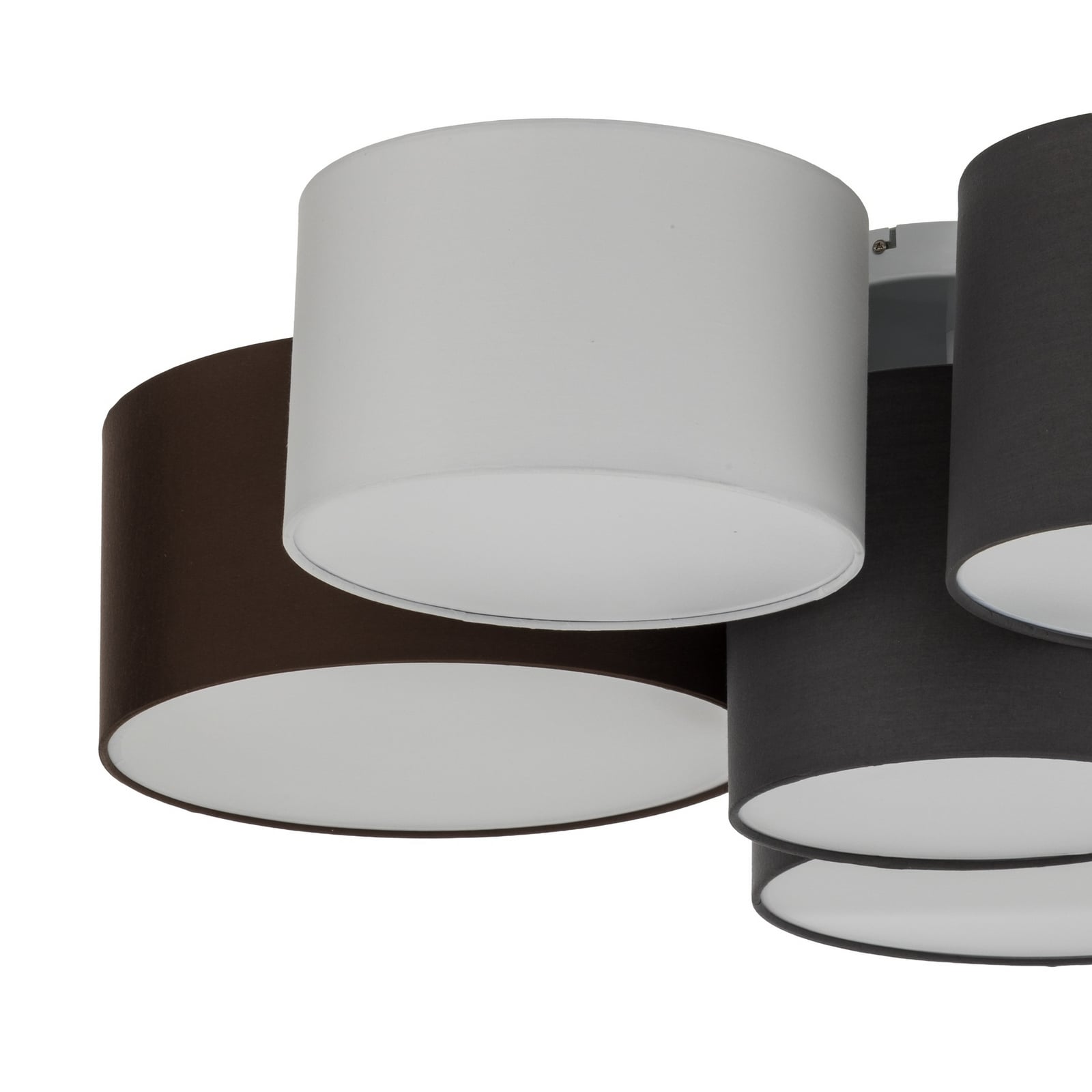 Lindby Deckenlampe Hängeleuchte Laurenz LED 6-flammig dimmbar grau/braun Ø99cm - 4251096563245