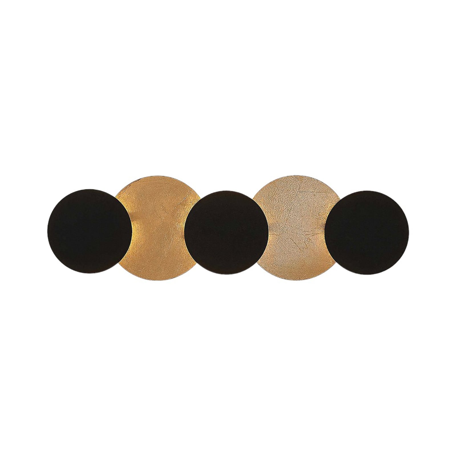 Lindby Wandleuchte Grazyna LED Wandlampe 5-flg verstellbar schwarz gold 52cm - 4251096566697
