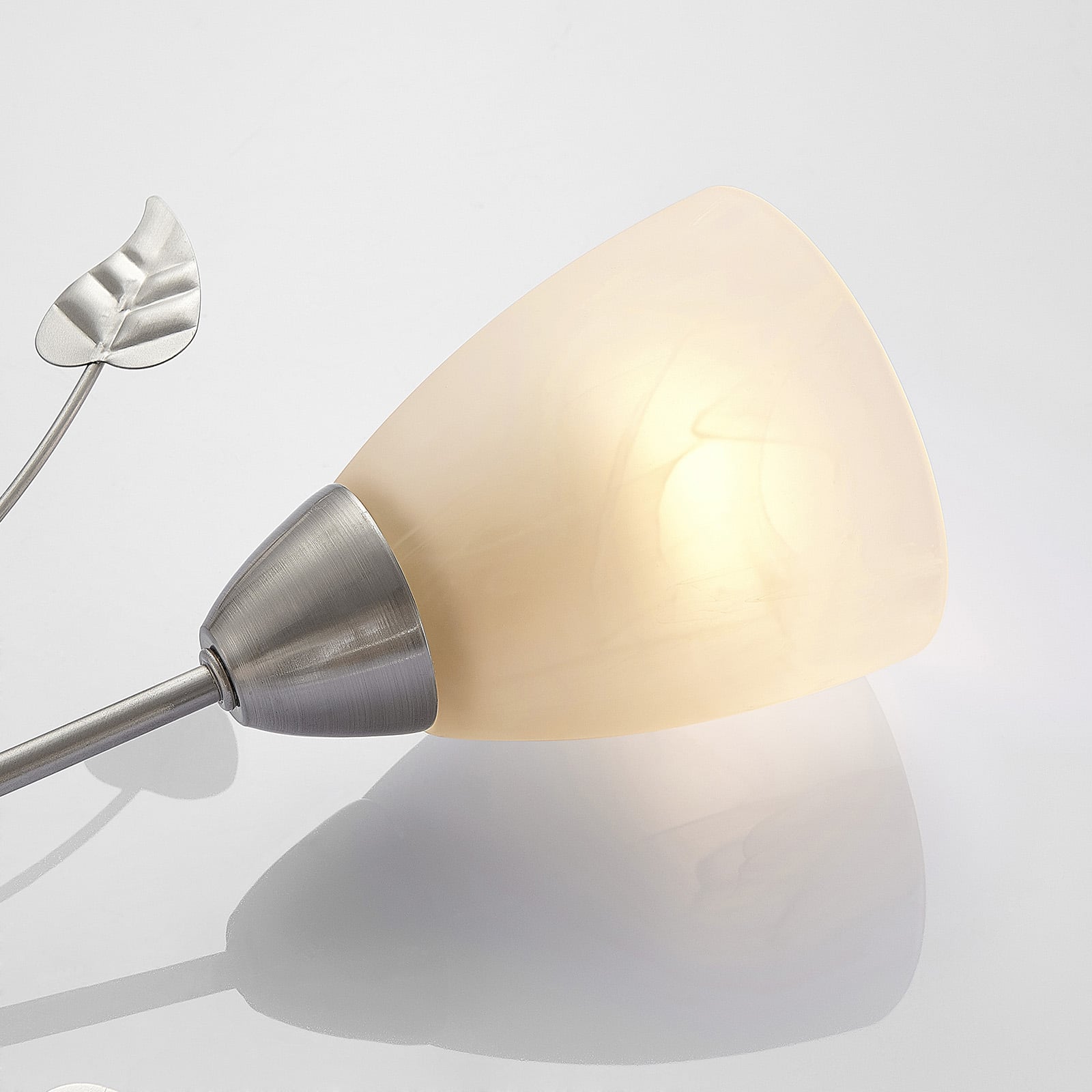 Lindby Deckenlampe Yannie LED Leuchte 6-flg dimmbar nickel weiß 106x58,5cm - 4251096565355