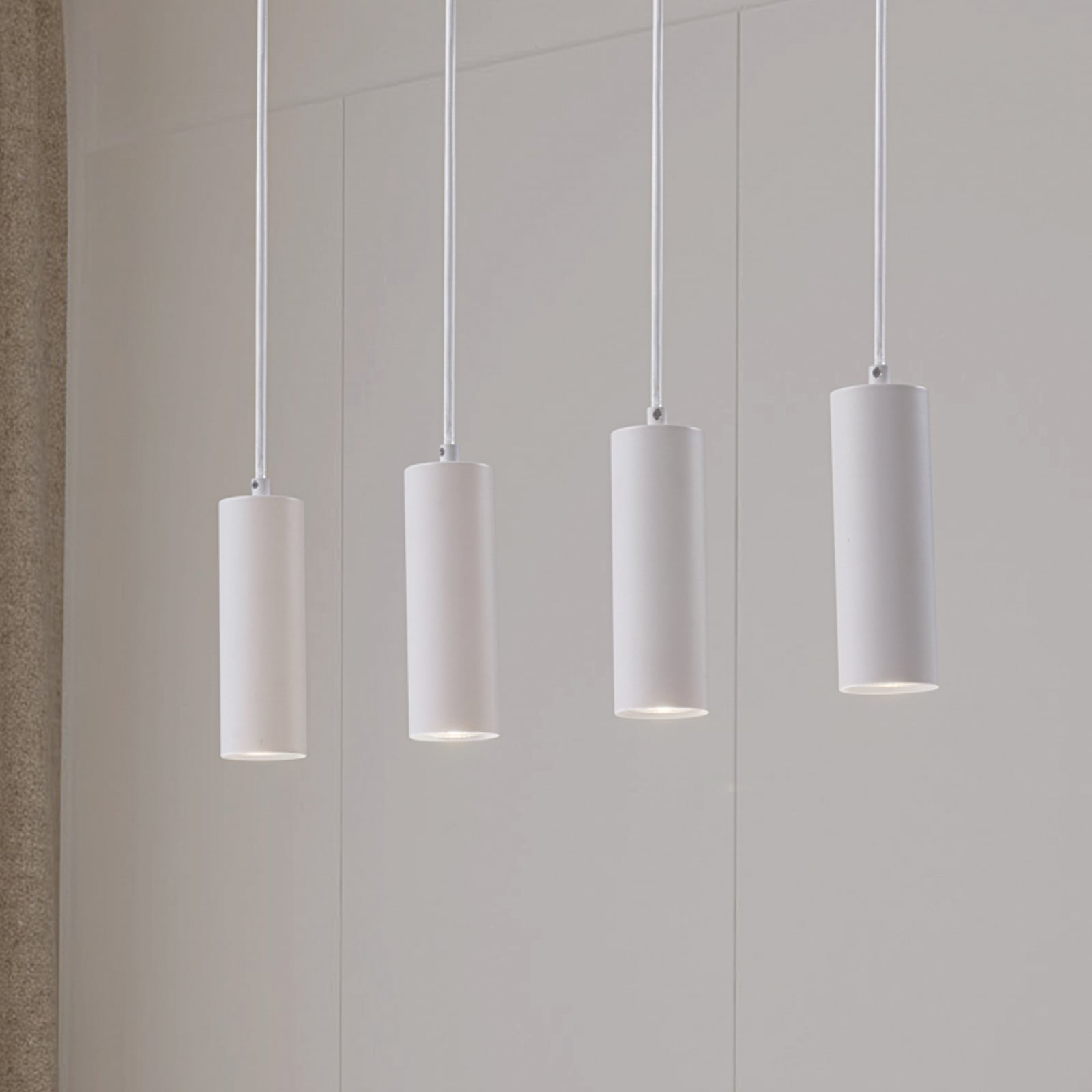 Lindby Hängeleuchte Joffrey LED Pendelleuchte 4-flg dimmbar weiß 76cm - 4251096573022