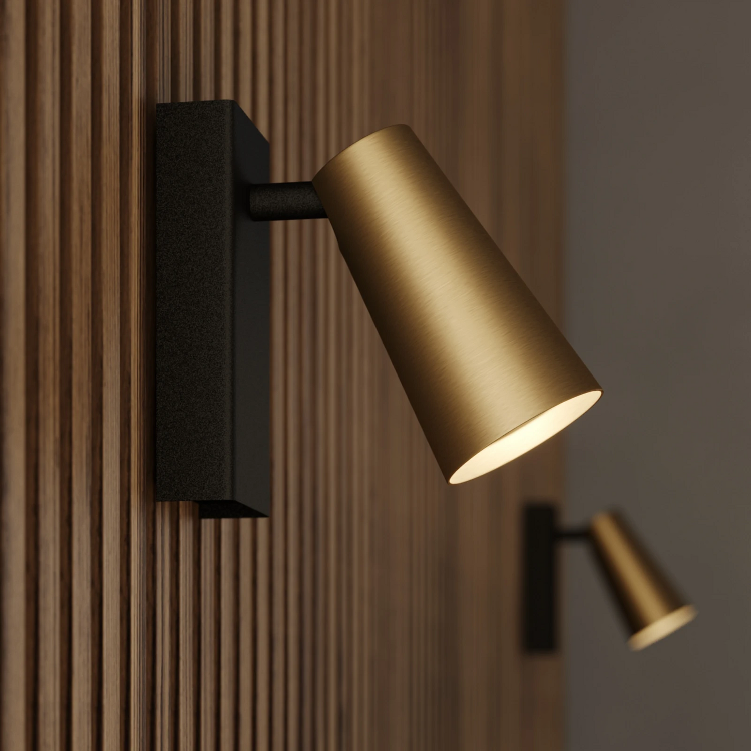 B-Ware Lucande Strahler Wandleuchte Angelina Wandlampe Messing Gold Metall Gu10