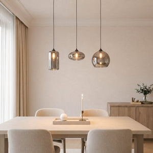 B-Ware Lindby Pendelleuchte Hängeleuchte Marla LED Lampe 3-flg. dimmbar rauchgrau 102cm