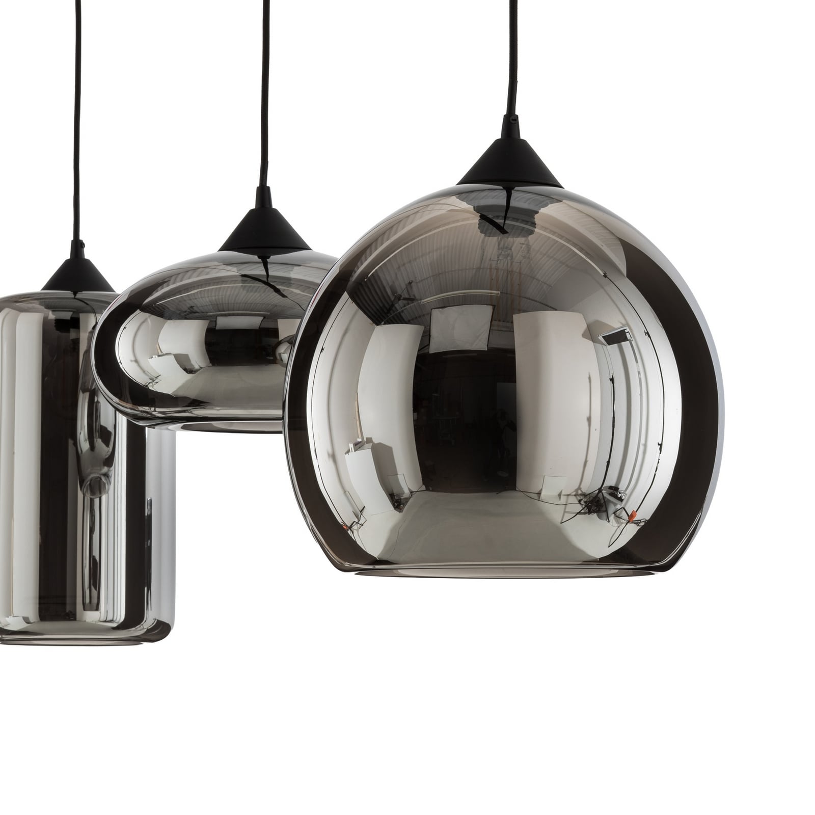 Lindby Pendelleuchte Hängeleuchte Marla LED Lampe 3-flg. dimmbar rauchgrau 102cm - 4251096569766
