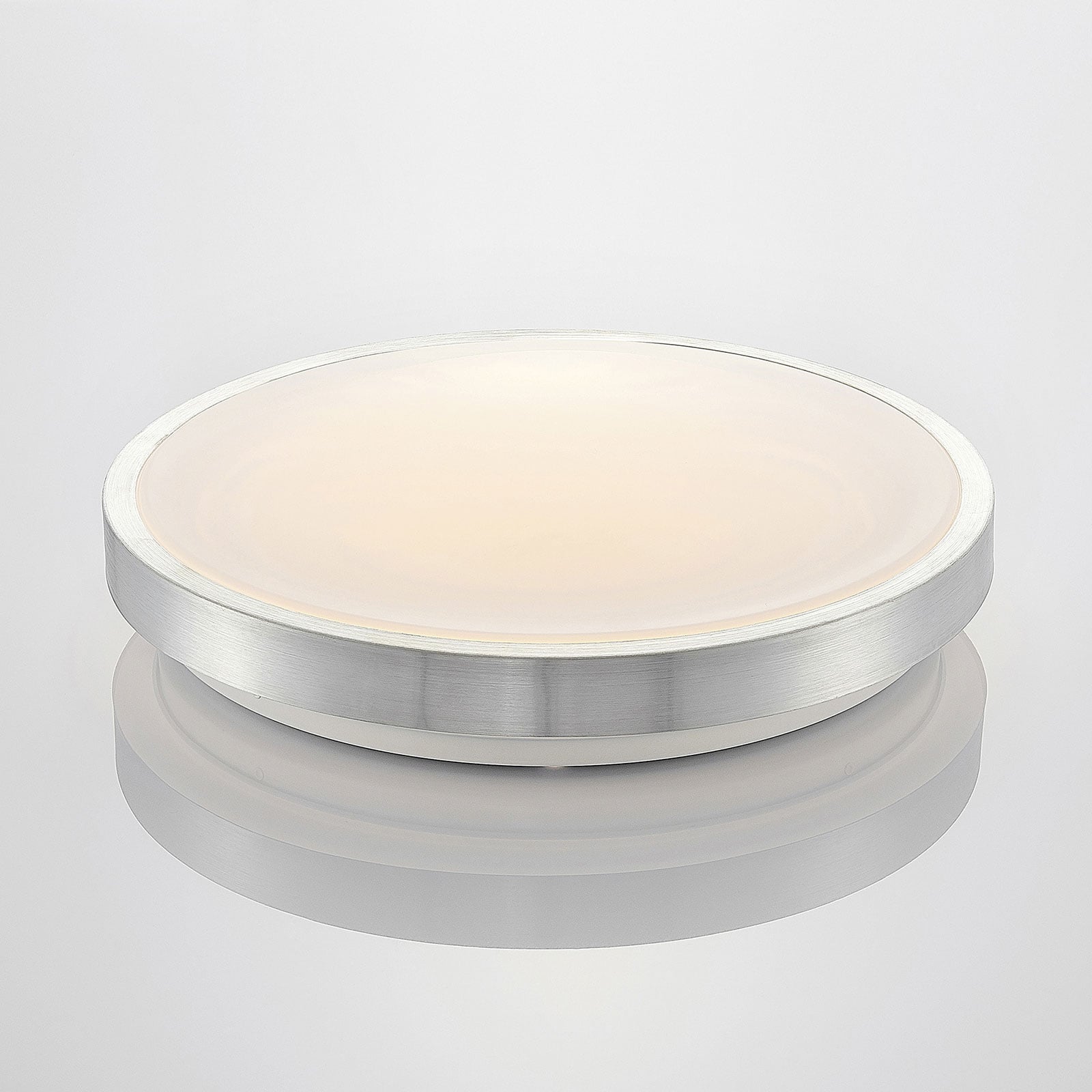 Lindby Deckenlampe Deckenleuchte Emelie LED Lampe Leuchte warmweiß Ø42cm silber - 4251096565676