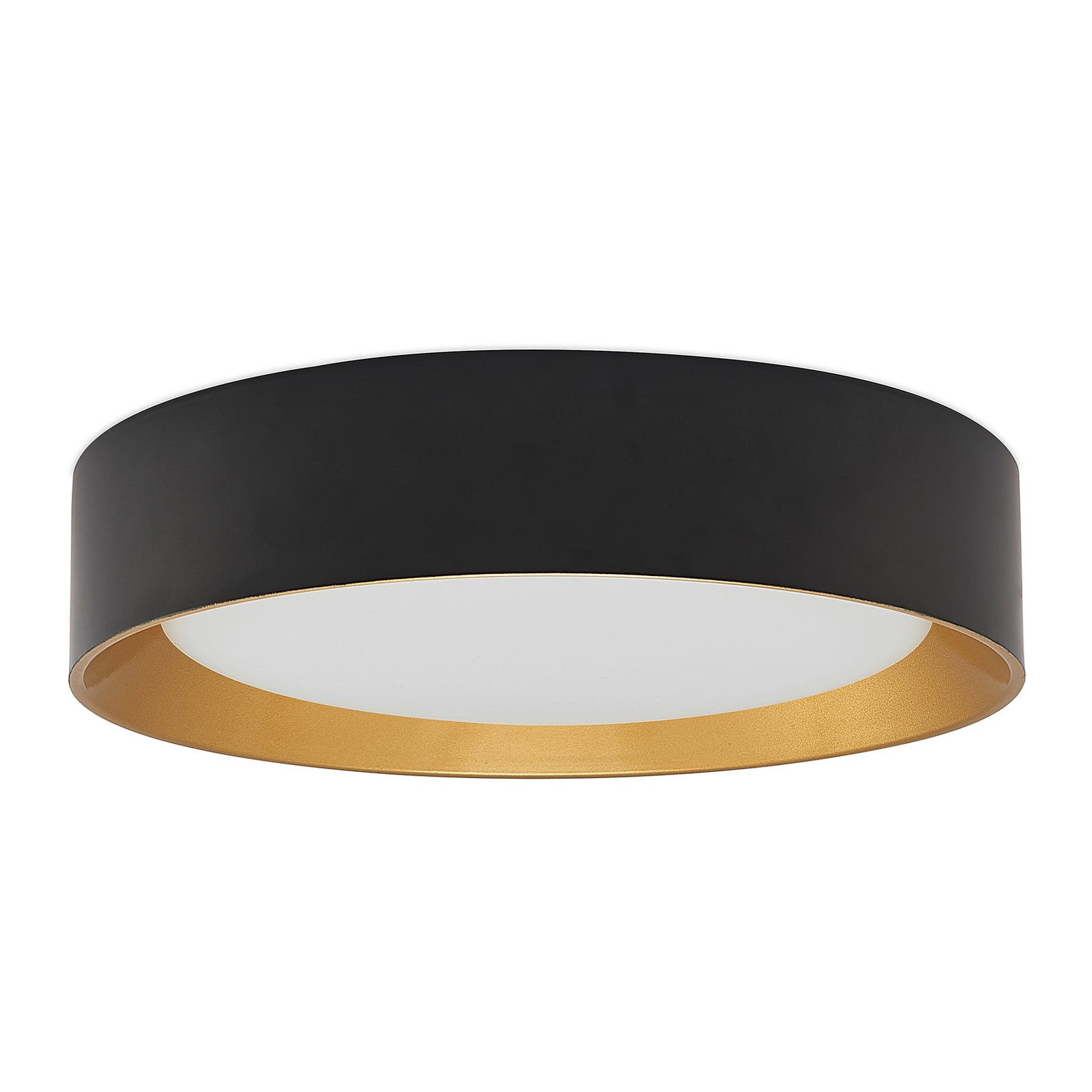 Lindby Deckenleuchte Kambia LED Lampe Leuchte schwarz-gold Ø45cm 36W warmweiß - 4251911702668