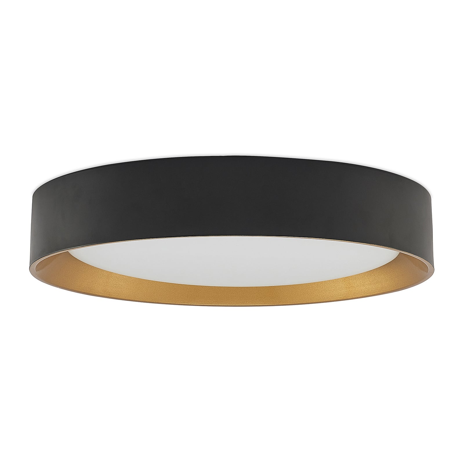 Lindby Deckenleuchte Kambia LED Lampe Leuchte schwarz gold Ø55cm 48W warmweiß - 4251911702675