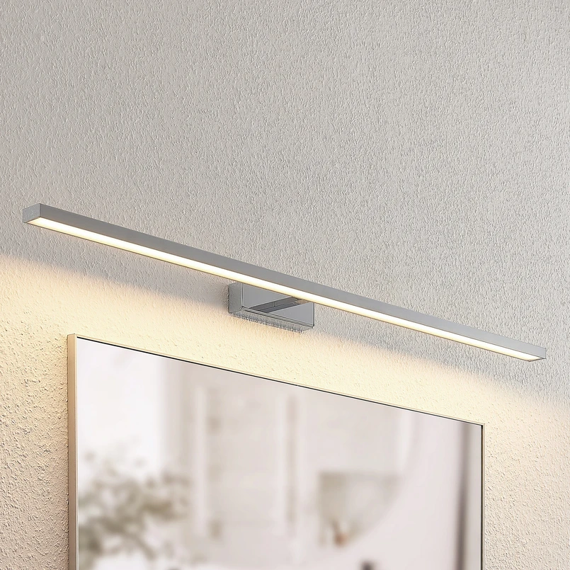 B-Ware Lindby Led Spiegelleuchte Jukka, 120 Cm, Chrom, Metall, Ip44 Lampe Licht Led