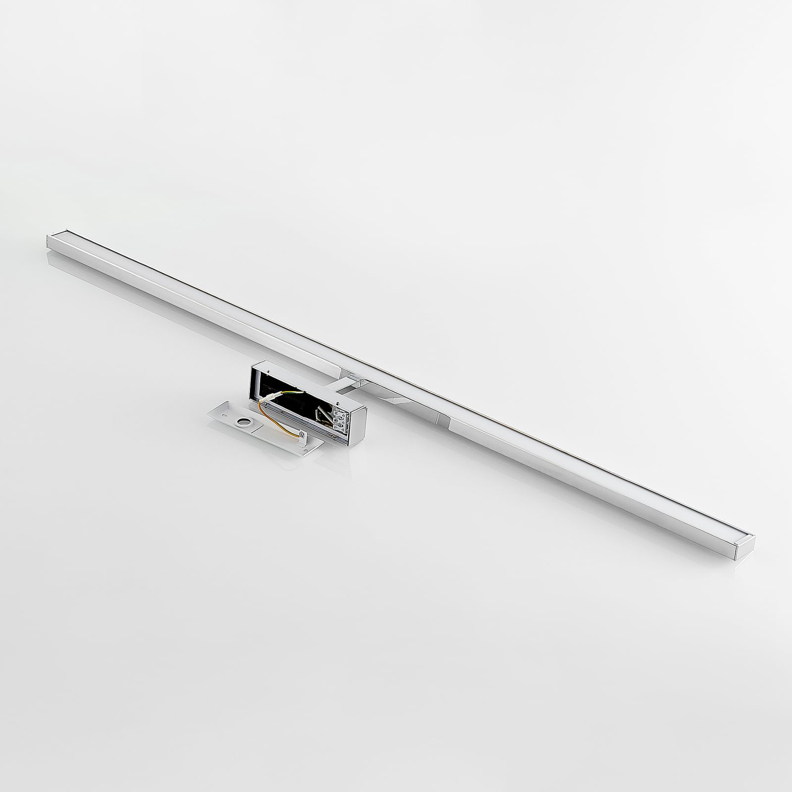 Lindby LED-Spiegelleuchte Jukka Wandleuchte Lampe chrom 120cm IP44 warmweiß - 4251096580648