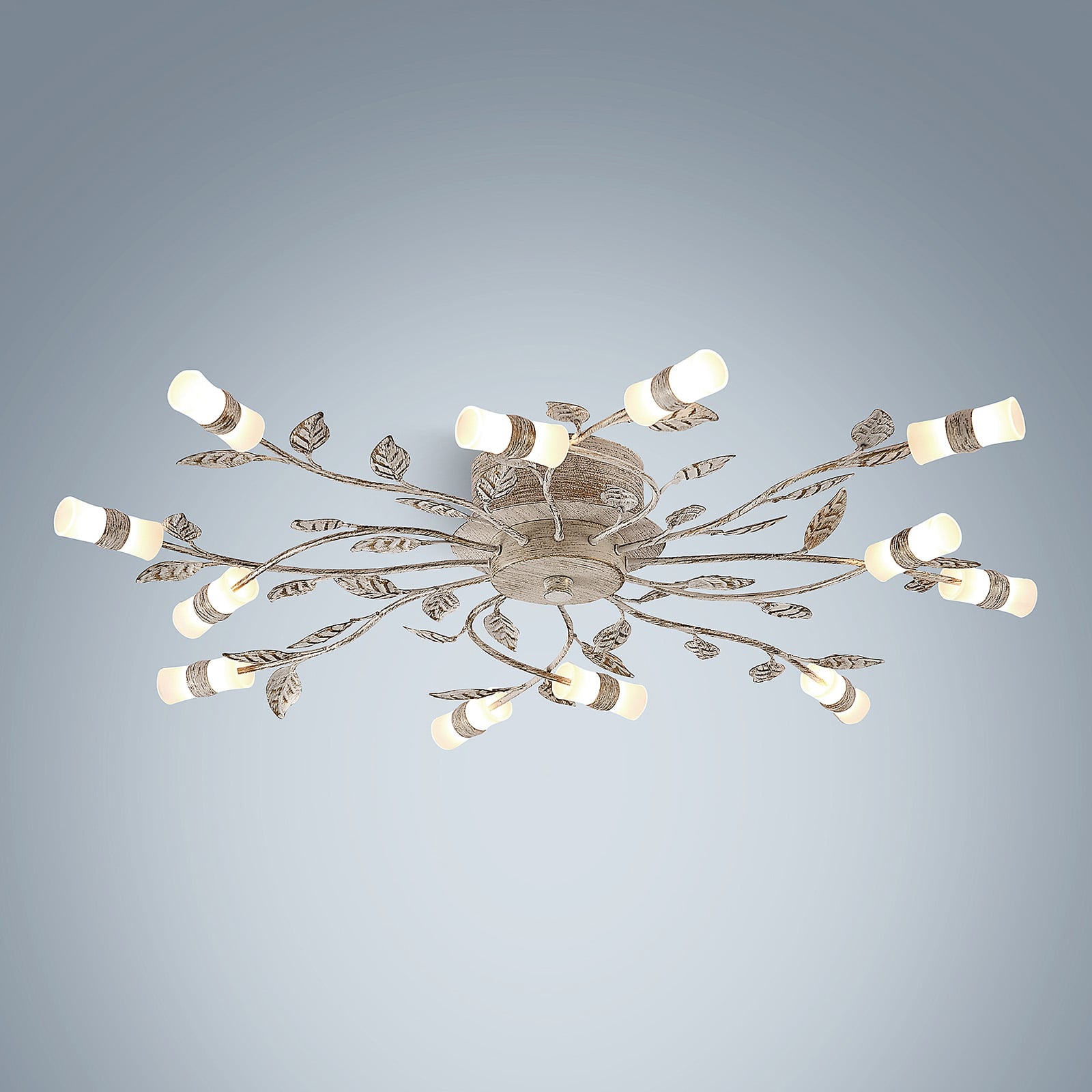 Lindby Deckenleuchte Bolonia LED Lampe Leuchte bronze weiß Ø80cm 32W 3000K - 4251096581188