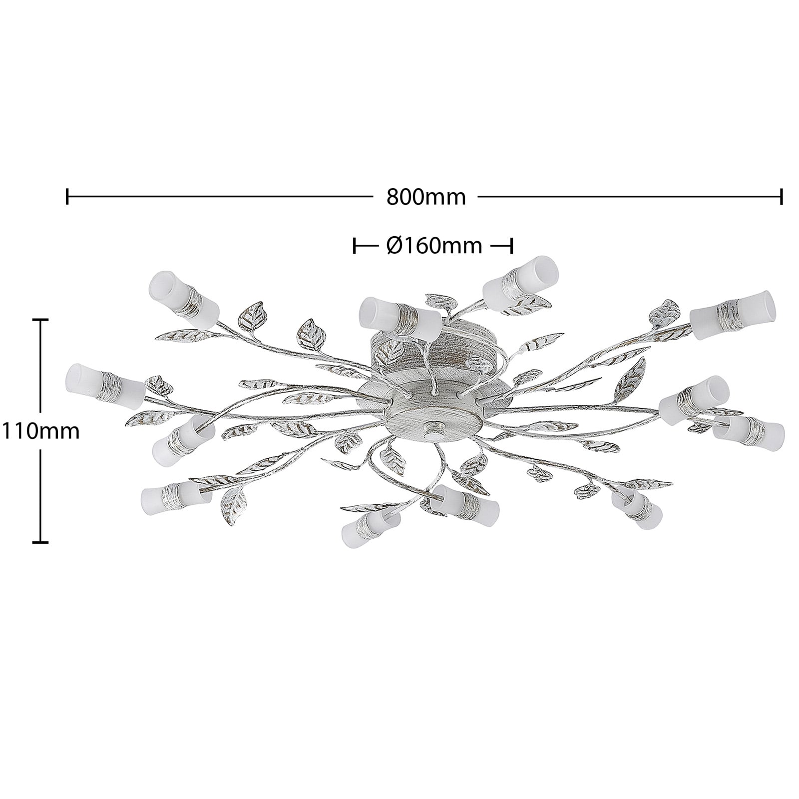 Lindby Deckenleuchte Bolonia LED Lampe Leuchte bronze weiß Ø80cm 32W 3000K - 4251096581188