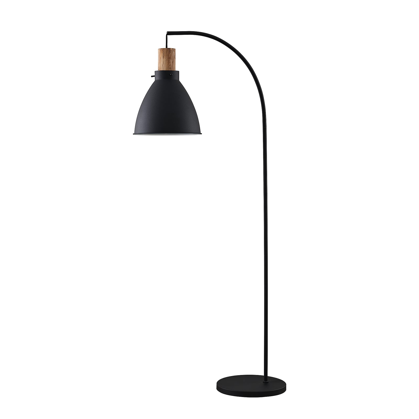 Lindby Stehleuchte Trebale LED Leselampe E27 Leuchte Lampe Holz schwarz 154cm - 4251096584028