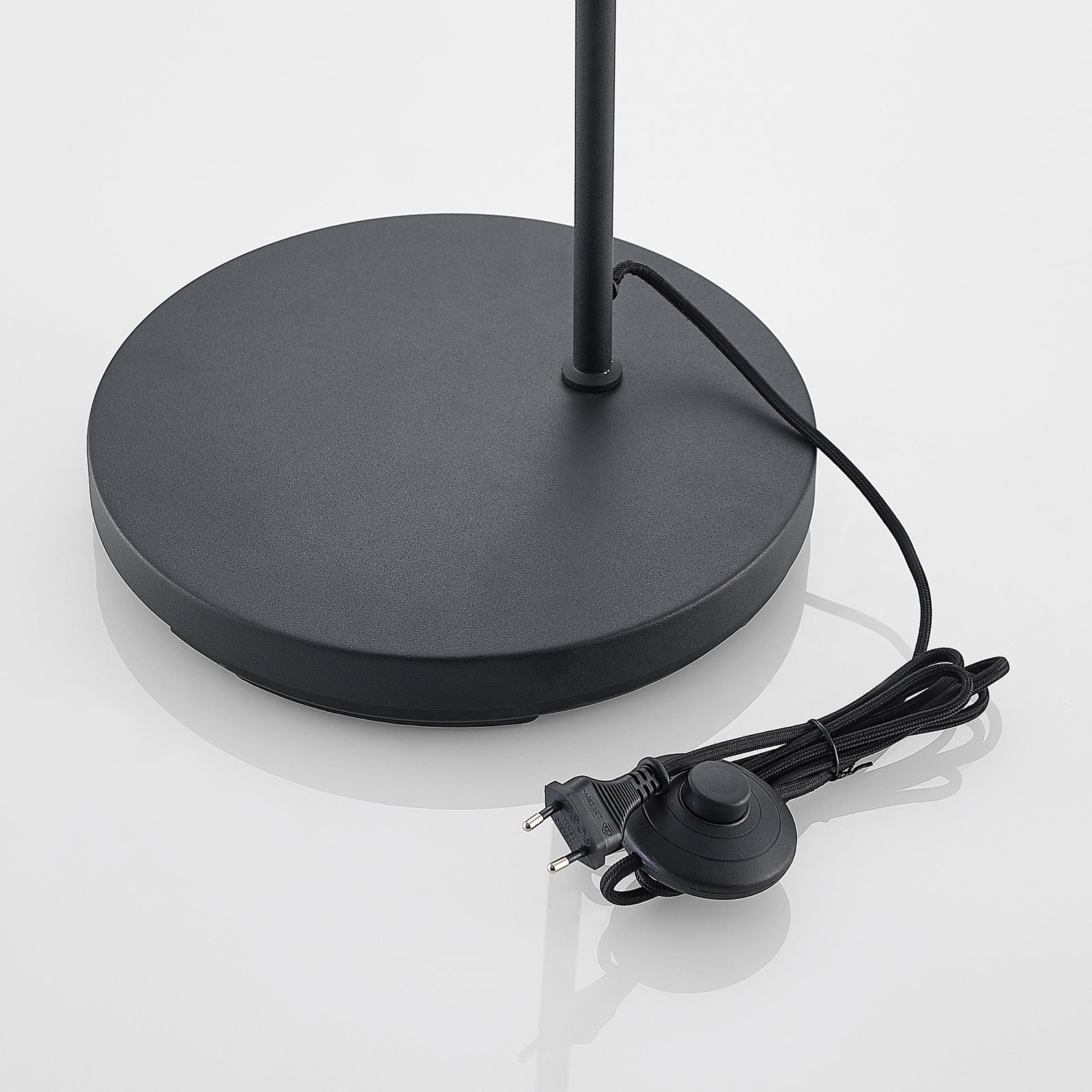 Lindby Stehleuchte Trebale LED Leselampe E27 Leuchte Lampe Holz schwarz 154cm - 4251096584028