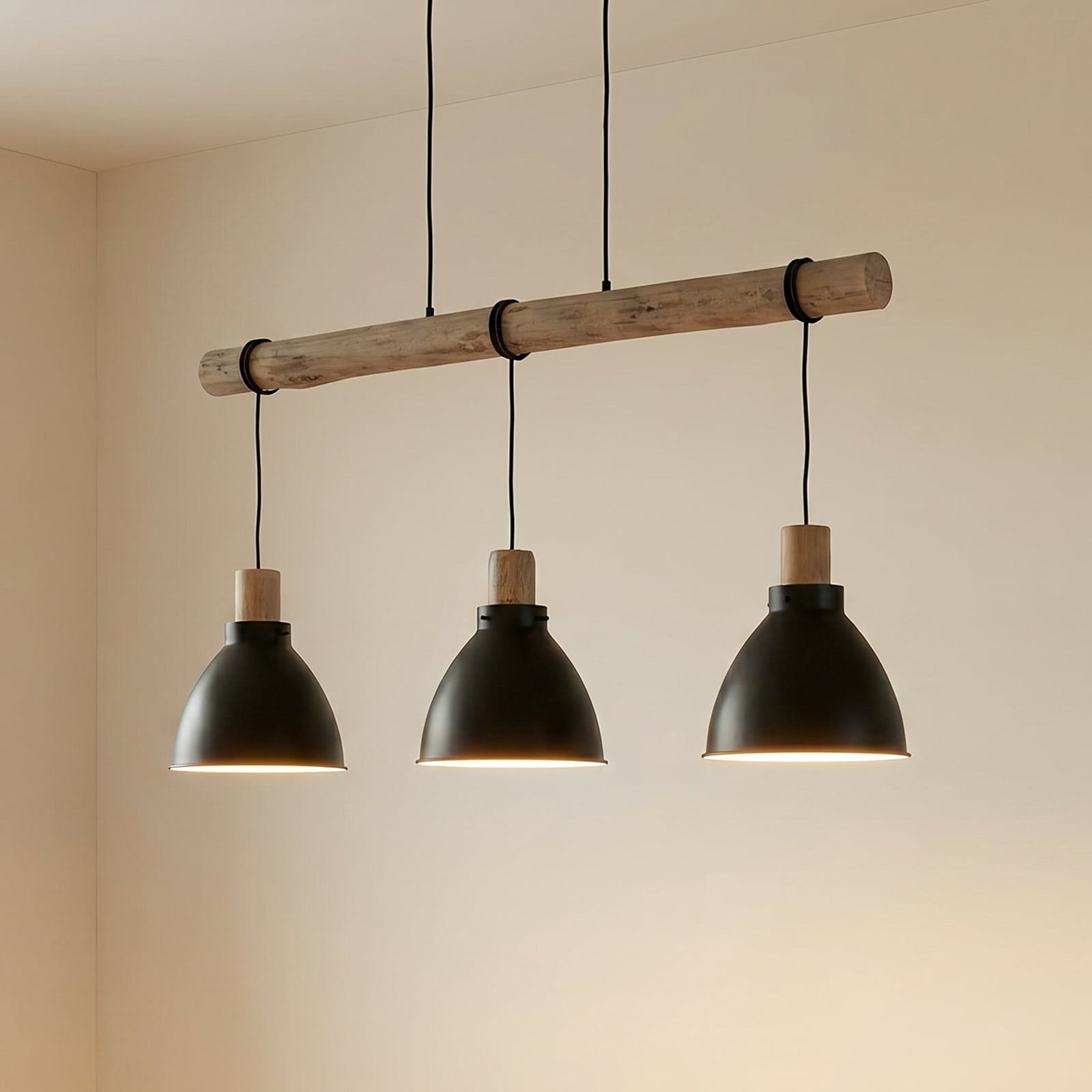 Lindby Hängeleuchte Trebale LED Pendelleuchte Hängelampe 3-flammig schwarz Ø28cm - 4251096584042