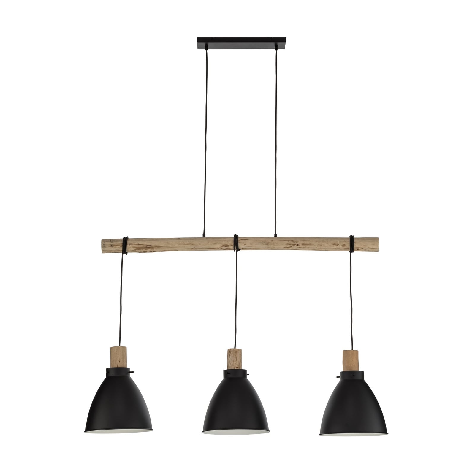Lindby Hängeleuchte Trebale LED Pendelleuchte Hängelampe 3-flammig schwarz Ø28cm - 4251096584042