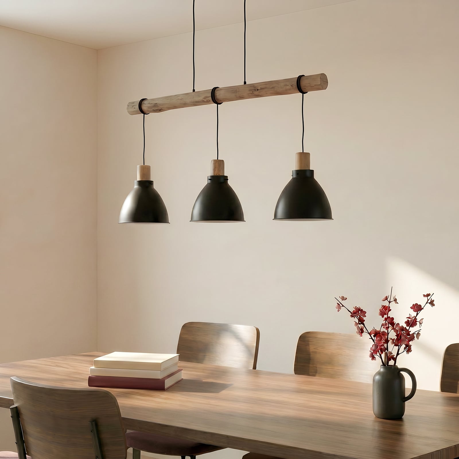 Lindby Hängeleuchte Trebale LED Pendelleuchte Hängelampe 3-flammig schwarz Ø28cm - 4251096584042