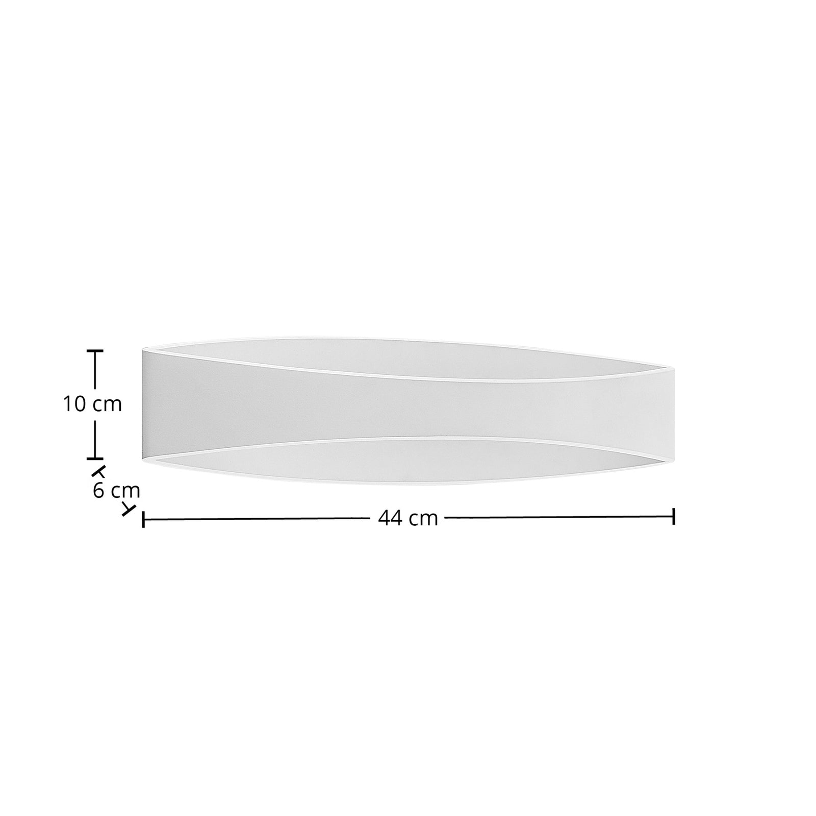 Arcchio Wandleuchte Jelle LED Lampe dimmbar warmweiß 3000K Metall weiß 44x10cm - 4251096592252