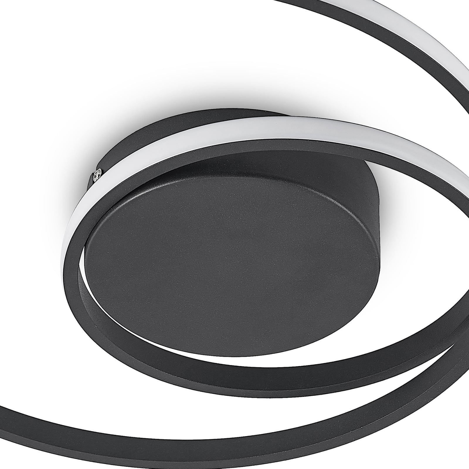 LED Deckenleuchte Lampe Youna schwarz Lindby Alu dimmbar Lichtspender Deckeneuch - 4251096591033
