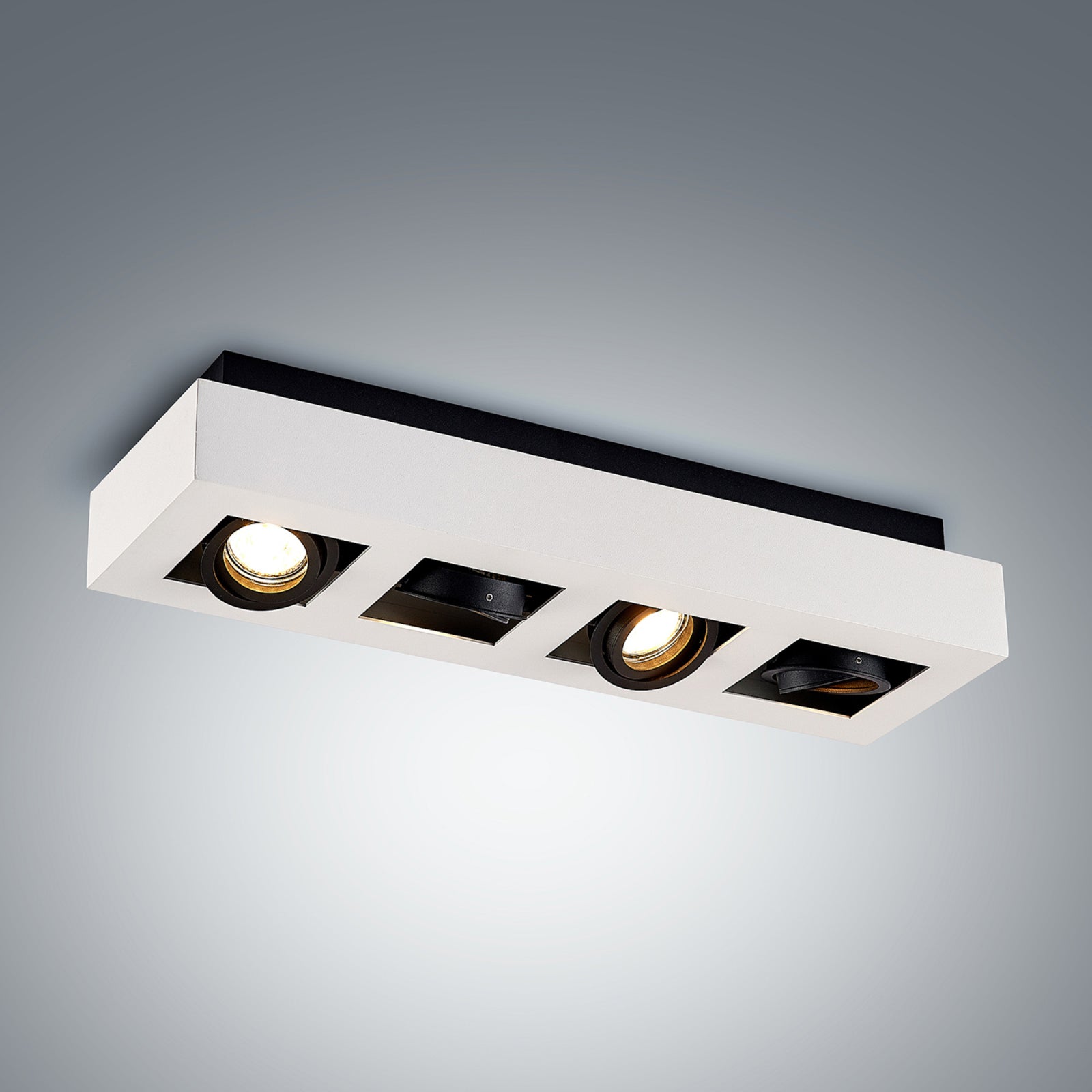 Arcchio Deckenleuchte Strahler Vince LED dimmbar 4-flammig weiß 47x14cm - 4251096582000