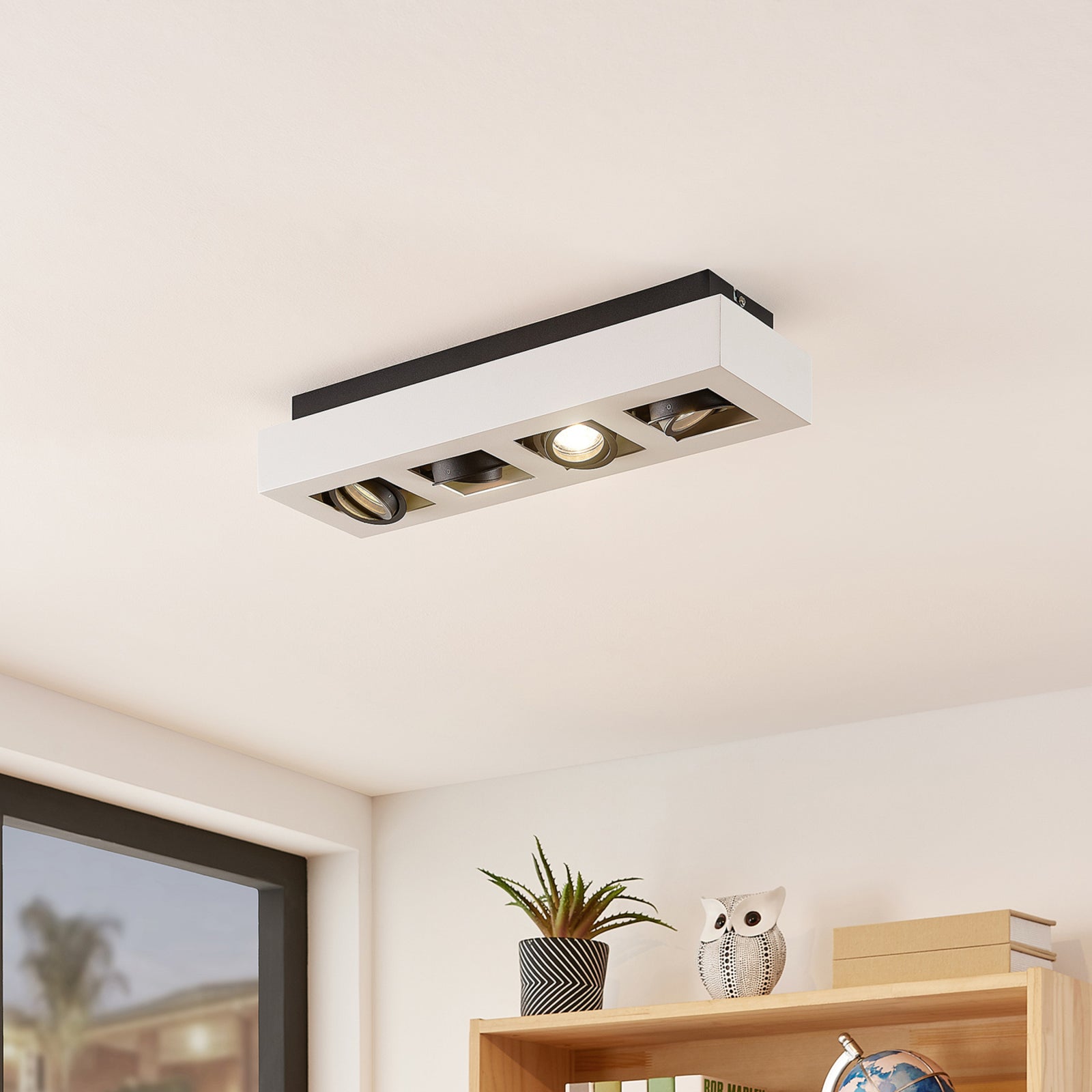 Arcchio Deckenleuchte Strahler Vince LED dimmbar 4-flammig weiß 47x14cm - 4251096582000