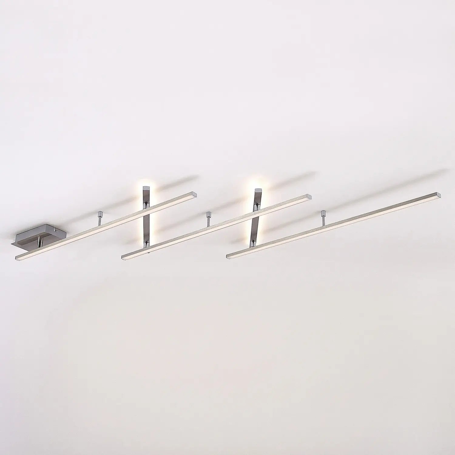 B-Ware Lindby Deckenleuchte Lampe Acia Led Nickel 250 Cm Warmweiß 25 W Verstellbar Stahl - 9626811