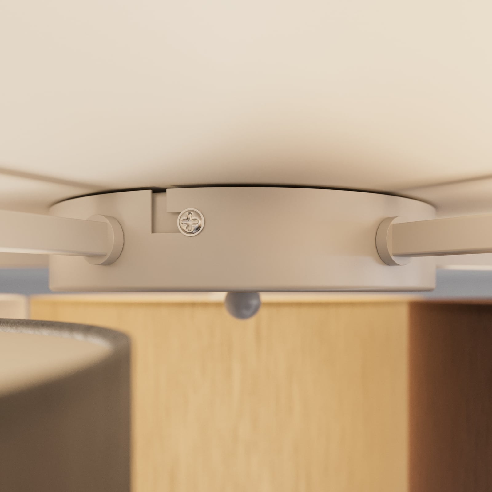 Lindby Deckenleuchte Laurenz 5-flg LED dimmbar IP20 E27 grau beige Leuchte - 4251096585360