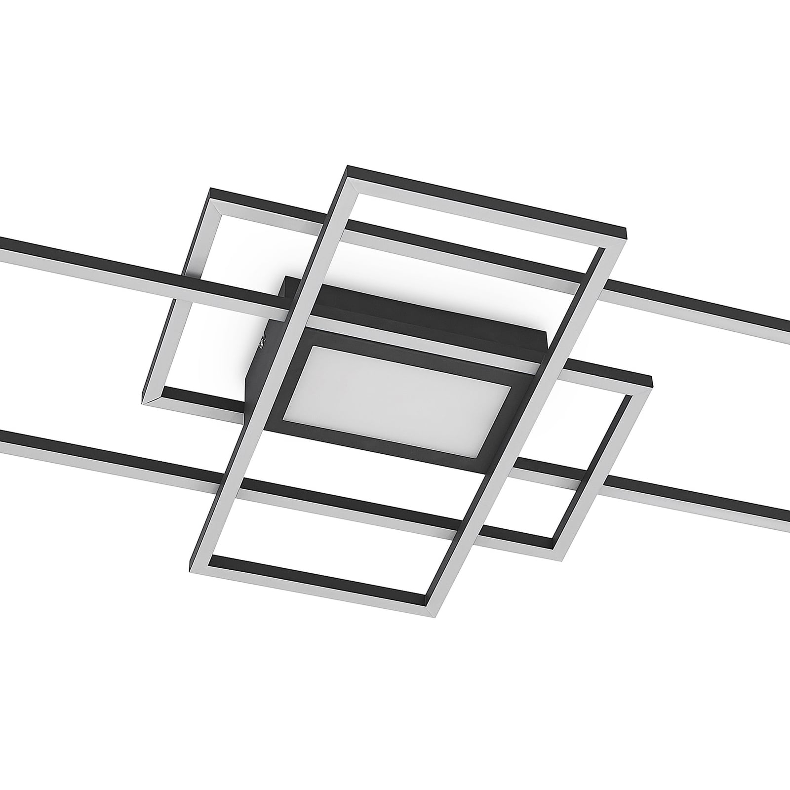 Lindby Deckenlampe Caitlin LED dimmbar anthrazit CCT Fernbedienung 105x42cm - 4251096595581