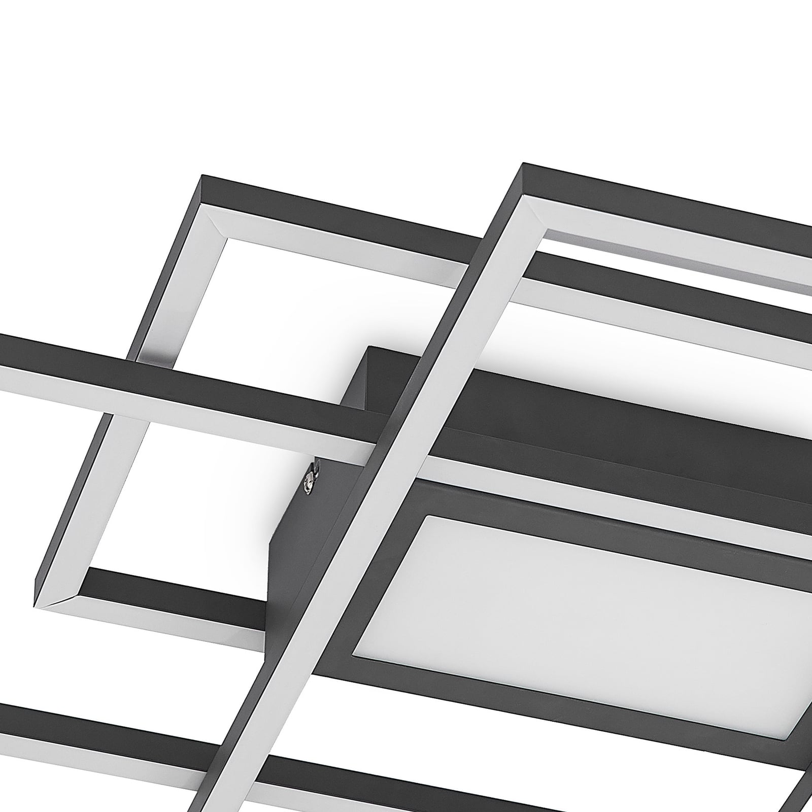 Lindby Deckenlampe Caitlin LED dimmbar anthrazit CCT Fernbedienung 105x42cm - 4251096595581