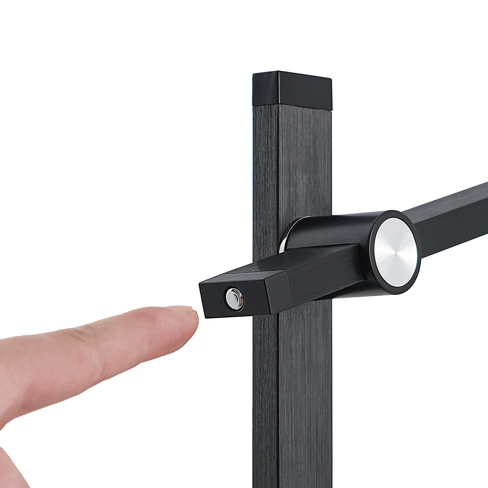 Lucande Tischleuchte Wasko LED dimmbar schwarz Metall 3000K 420lm 12x45,5cm - 4251096597172