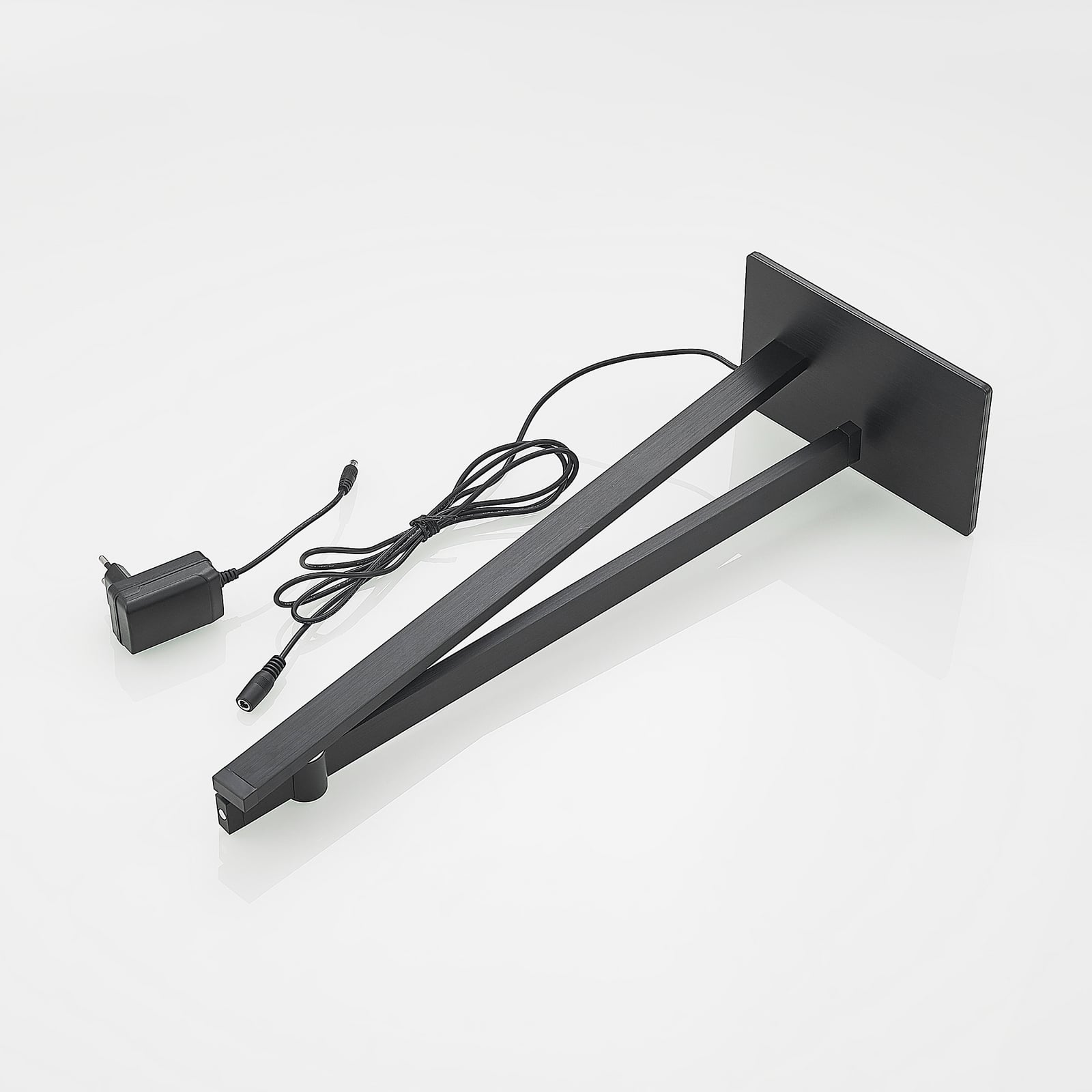 Lucande Tischleuchte Wasko LED dimmbar schwarz Metall 3000K 420lm 12x45,5cm - 4251096597172