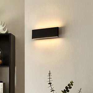 B-Ware Lindby Wandlampe Ignazia LED dimmbar schwarz Metall 28cm warmweiß 1500lm