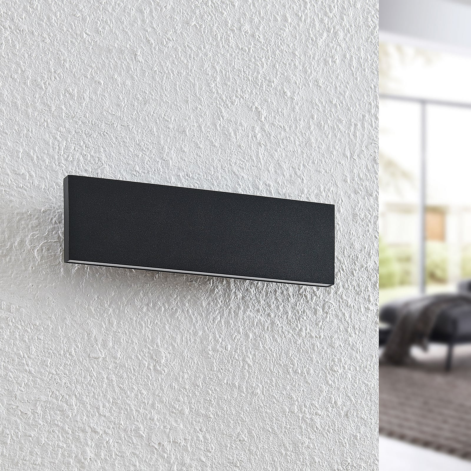 Lindby Wandlampe Ignazia LED dimmbar schwarz Metall 28cm warmweiß 1500lm - 4251096596748
