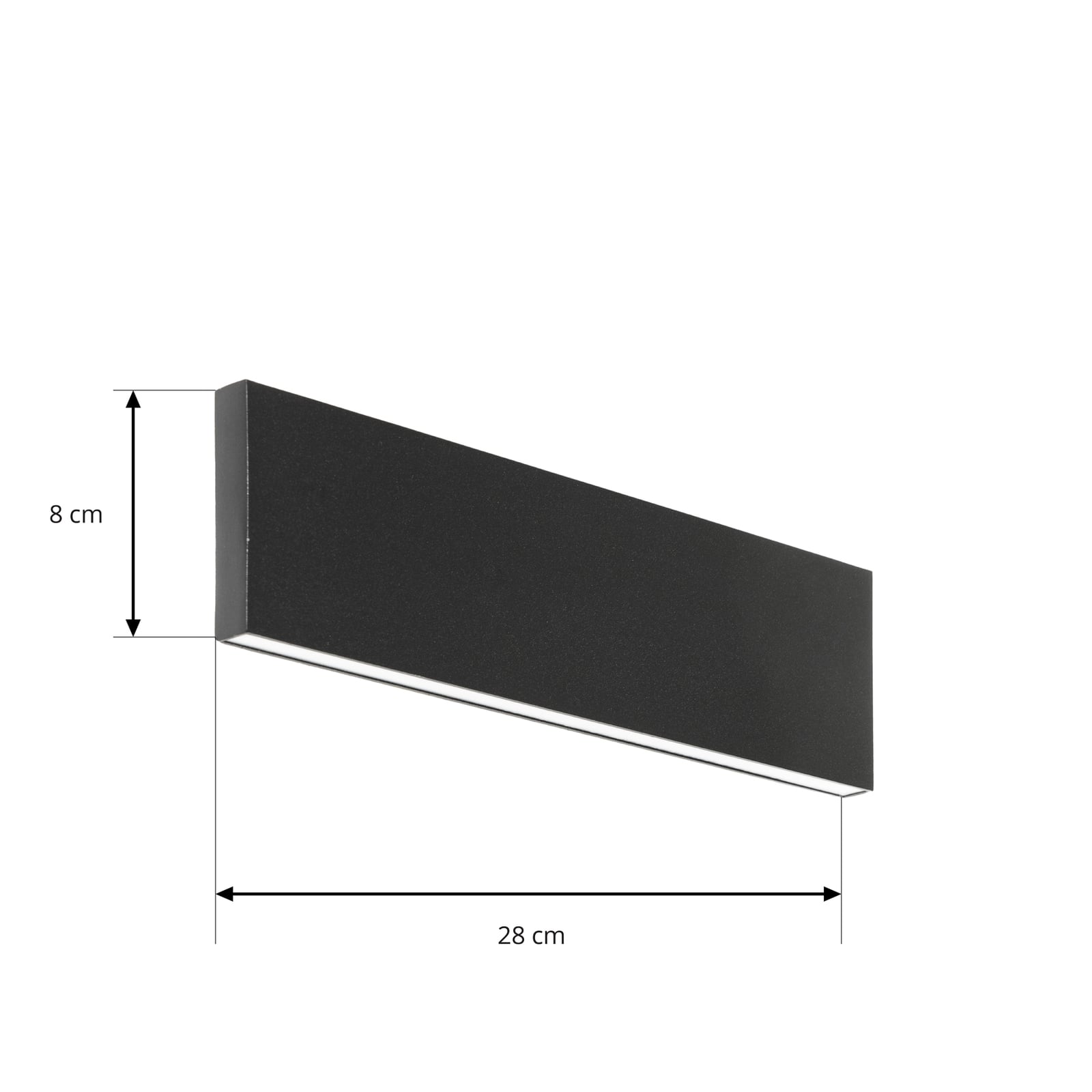 Lindby Wandlampe Ignazia LED dimmbar schwarz Metall 28cm warmweiß 1500lm - 4251096596748